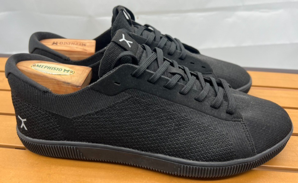 Flux Footwear Adapt Trainer Black Knit Barefoot Minimalist Shoes Mens Size 12
